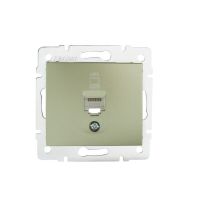 Gniazdo komputerowe pojedyncze (RJ45Cat 6 Jack) DOMO 01-1400-050, szare | 25049 Kanlux
