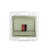 Gniazdo głośnikowe pojedyncze DOMO 01-1450-050, szare | 25054 Kanlux