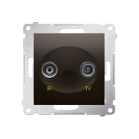 Gniazdo antenowe R-TV zakończeniowe do gniazd przelotowych (moduł), brąz mat DAZ.01/46 Simon 54 | DAZ.01/46 Kontakt Simon