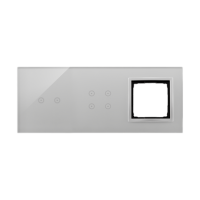 Panel dotykowy S54, 3 moduły, 2 pola dotyk. poziom+4 pola dotyk.+1 otwór na osprzęt, srebrna mgła | DSTR3240/71 Kontakt Simon