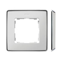 Ramka pojedyncza, biała, podstawa chrom, Simon 82 Detail Select | 8201610-244 Kontakt Simon