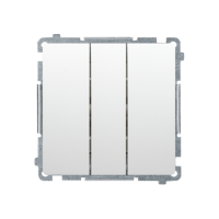 Przycisk potrójny z podświetleniem LED (moduł) 10AX, 250V, szybkozłącza, biały BMP31L.01/11 | BMP31L.01/11 Kontakt Simon