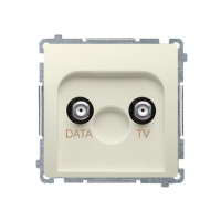 Gniazdo antenowe TV-DATA (moduł) 1x wejście: 5–1000 MHz, beż BMAD1.01/12 Simon Basic | BMAD1.01/12 Kontakt Simon