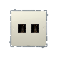 Gniazdo HDMI podwójne (moduł), beż BMGHDMI2.01/12 Simon Basic | BMGHDMI2.01/12 Kontakt Simon