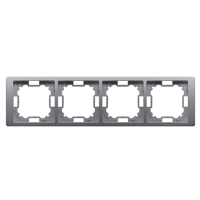Ramka poczwórna uniwersalna poziom i pion, stal inox BMRC4/21 Simon Basic Neos | BMRC4/21 Kontakt Simon