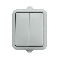 Łącznik świecznikowy, IP44, 16AX, 250V, biały, Hydro | 120405 Kos