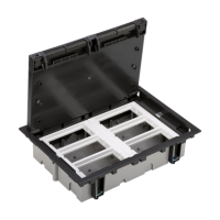 Puszka podłogowa S500 6-modułowa, 12xK45, gł. 70mm, szary grafit, 52050006-038 52050006-038 | 52050006-038 Kontakt Simon