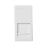 Płytka K45/2, 1x RJ z osłoną, 22,5x45mm, INFRA+, czysta biel KA75/9 Simon Connect | KA75/9 Kontakt Simon