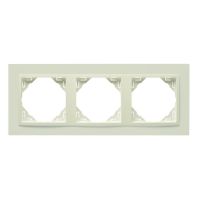 Ramka potrójna, perłowy/perłowy, Logus 90 / Animato | 90930TPP Efapel