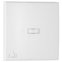 Klawisz do łącznika zwiernego z podświetleniem z symbolem dzwonek, biały, LOGUS 90 | 90795TBR Efapel