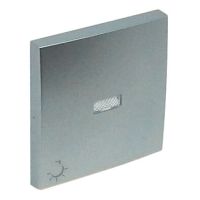 Klawisz do łącznika zwiernego z podświetleniem, z symbolem światło, aluminium, LOGUS 90 | 90797TAL Efapel