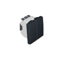 Łącznik żaluzjowy zwierny 45x47, czarny, Quadro 45 | 45281SPM Efapel