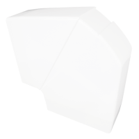 Łącznik kątowy, regulowany przyścienny do kanału 110X50 biały | 10093RBR Efapel