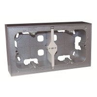 Puszka n/t podwójna, aluminium, LOGUS 90 | 10994AAL Efapel