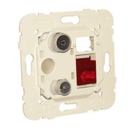 Gniazdo multimedialne antenowe końcowe z modułem RJ45 kat. 6, mechanizm, MEC 21 | 21534 Efapel