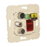 Gniazdo antenowe końcowe satelitarne z RJ45 kat 6 z modułem światłowodowym SC APC, mechanizm, MEC 21 | 21545 Efapel