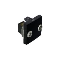 Gniazdo antenowe przelotowe, czarny, Quadro 45 | 45564SPM Efapel