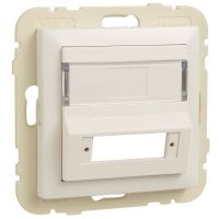 Płytka nośna z elementem centralnym do modułu światłowodowego SC APC podwójnego, biały, LOGUS 90 | 90448SBR Efapel