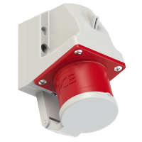 Wtyczka odbiornikowa z klapką 32A 3P+Z 400V 50/60Hz 6h IP44 | 524-6D PCE