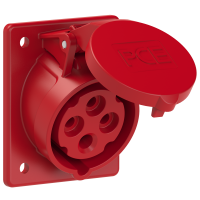 Gniazdo tablicowe skośne 16A 3P+Z 400V 50/60Hz 6h IP44/54 | 414-6 PCE