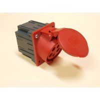 Gniazdo tablicowe skośne z puszką 16A 3P+Z+N 400V 50/60Hz 6h IP44/54 | 415-6P PCE