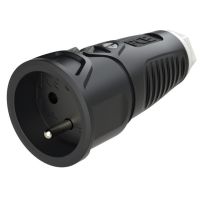 Gniazdo przenośne gumowe z bolcem uziemienia 16A 2P+Z 230V IP20 | 2410-sw PCE