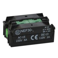 Łącznik ze stykiem zwiernym EF30-2X +wkręty, do przycisków NEF30 | W0-ŁEF-2X+WKRĘTY Promet