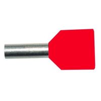Końcówka rurkowa izolowana 2x1/8 PAEH 100D/8 czerwona (opak 500szt.) 051435 | 05101062 PROTEC.class