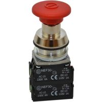 Przycisk sterowniczy STOPU awaryjnego NEF30-DRp2XY , pod otwór Fi-30mm, styki 2NO+1NC, czerwony | W0-NEF30-DRP 2XY C Promet