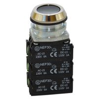 Przycisk sterowniczy kryty NEF30-K6X, pod otwór Fi-30mm, styki 6NO, czarny | W0-NEF30-K 6X S Promet