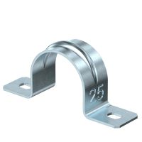 Obejma mocująca dwułapkowa 25mm, St, G 605 25 G | 1018256 Obo Bettermann