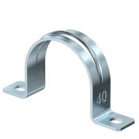 Obejma mocująca dwułapkowa 40mm, St, G 605 40 G | 1018396 Obo Bettermann