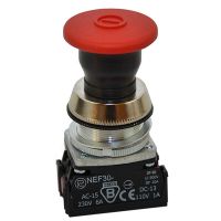 Przycisk sterowniczy STOPU awaryjnego NEF30-UDRY, pod otwór Fi-30mm, styki 1NC, czerwony | W0-NEF30-UDR Y C Promet