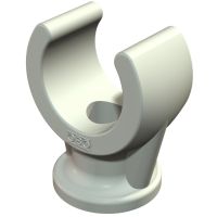 Obejma zaciskowa cokołowa 10mm, PP, jasnoszary, 7035 2962 10 LGR | 2140101 Obo Bettermann