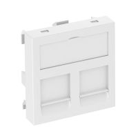 Ramka teleinformatyczna na 2 moduły typ RM 45x45mm, PC, czysta biel, 9010 DTG-2RM RW1 | 6119292 Obo Bettermann