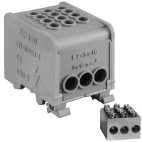 Odgałęźnik instalacyjny 1-torowy 3x16²/3x16², na szynę TS 35 | 84170002 Simet