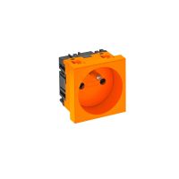 Gniazdo pojedyncze 0st, NF, 250V, 10/16A, PC, pomarańczowy, 2004 STD-F0 ROR1 | 6120154 Obo Bettermann