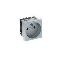 Gniazdo pojedyncze 0st, NF, 250V, 10/16A, PC, aluminium lakierowane STD-F0 AL1 | 6120162 Obo Bettermann