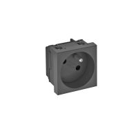 Gniazdo pojedyncze 33st, NF, 250V, 10/16A, PC, grafit, 7021 STD-F3 SWGR1 | 6120230 Obo Bettermann