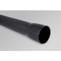 Rura osłonowa sztywna z kielichiem ROS-M 160/8,0 750N,RHDPE, gładka, czarna (6m/35szt) SRS | 11039 TT Plast