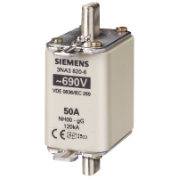 LV HRC fuse NH00 80A gG 690Vac/250Vdc | 3NA3824-6 Siemens