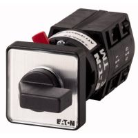 Łącznik krzywkowy 2P, 10A, 3kW, 1-0-2, bez samopowrotu, pokrętło czarne, do wbudowania w otworze 22,3mm, TM-2-8211/EZ P/T | 015166 Eaton