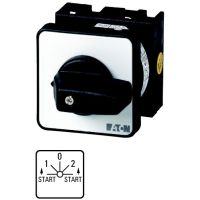 Łącznik krzywkowy 2P, 20A, 6,5kW, START>1-0-2<START, pokrętło czarne, do wbudowania w otworze 22,3mm, T0-2-8177/EZ P/T | 017503 Eaton