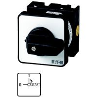 Łącznik krzywkowy 2P, 20A, 6,5kW, 0-1<START, pokrętło czarne, natablicowy, T0-1-15511/E P/T | 019875 Eaton