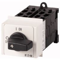 Łącznik krzywkowy 6P, 20A, 6,5kW, 1-2, bez samopowrotu, pokrętło czarne, do zabudowy modułowej, T0-6-8370/IVS P/T | 067324 Eaton