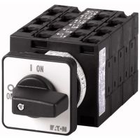 Łącznik krzywkowy 6P, 32A, 13kW, 1-2, bez samopowrotu, pokrętło czarne, natablicowy, T3-6-8370/E P/T | 073703 Eaton