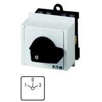 Łącznik krzywkowy 3P, 20A, 6,5kW, 1-0-2, bez samopowrotu, pokrętło czarne, do zabudowy modułowej, T0-3-8212/IVS P/T | 079186 Eaton