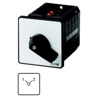 Łącznik krzywkowy 4P, 63A, 22kW, 1-2, bez samopowrotu, pokrętło czarne, natablicowy, T5B-4-8223/E P/T | 092108 Eaton