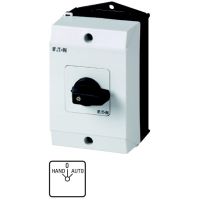 Łącznik krzywkowy 2P, 20A, 6,5kW, H-0-A, bez samopowrotu, pokrętło czarne, w obudowie, T0-2-15432/I1 P/T | 207091 Eaton