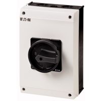 Łącznik krzywkowy 2P, 63A, 22kW, 0-1, pokrętło czarne, w obudowie, T5B-1-102/I4/SVB-SW P/T | 207239 Eaton
